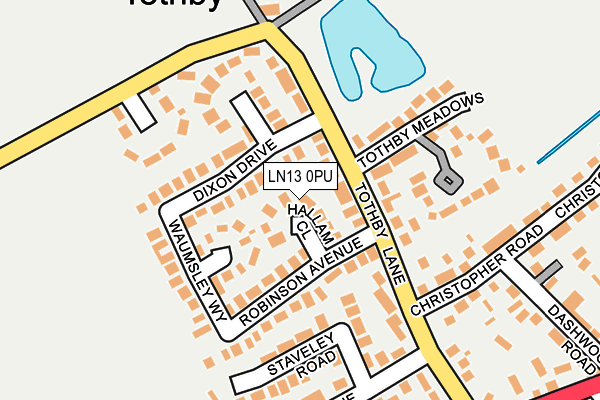 LN13 0PU map - OS OpenMap – Local (Ordnance Survey)