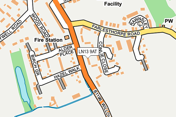 LN13 9AT map - OS OpenMap – Local (Ordnance Survey)