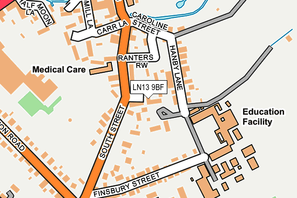 LN13 9BF map - OS OpenMap – Local (Ordnance Survey)