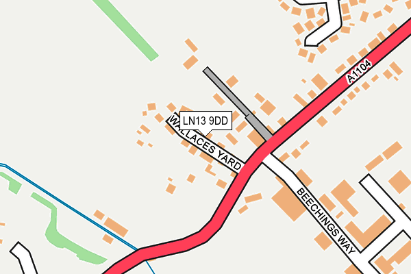LN13 9DD map - OS OpenMap – Local (Ordnance Survey)