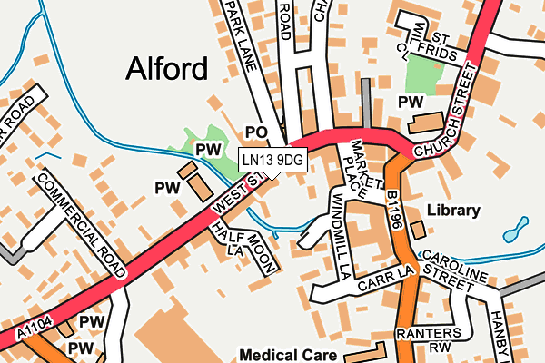 Map of ALFORD KP LTD at local scale