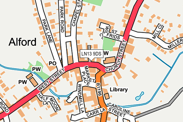 LN13 9DS map - OS OpenMap – Local (Ordnance Survey)