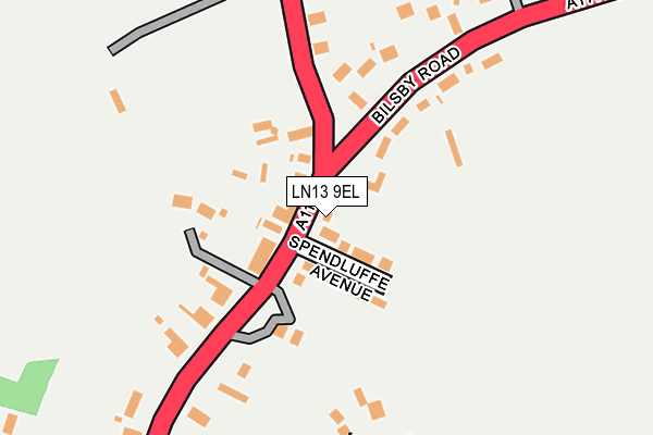 LN13 9EL map - OS OpenMap – Local (Ordnance Survey)