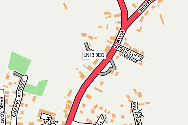 LN13 9EQ map - OS OpenMap – Local (Ordnance Survey)