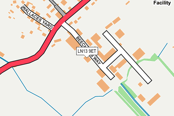 LN13 9ET map - OS OpenMap – Local (Ordnance Survey)