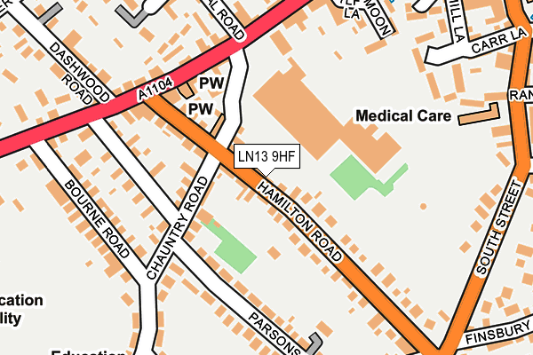 LN13 9HF map - OS OpenMap – Local (Ordnance Survey)