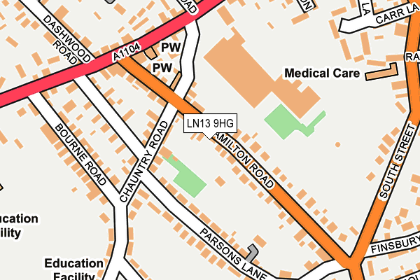 LN13 9HG map - OS OpenMap – Local (Ordnance Survey)