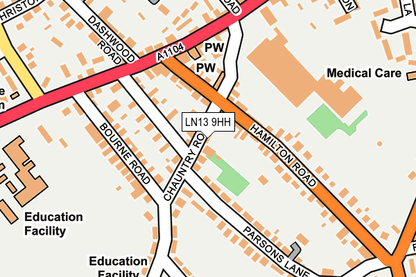 LN13 9HH map - OS OpenMap – Local (Ordnance Survey)