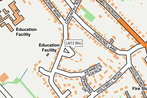 LN13 9HJ map - OS OpenMap – Local (Ordnance Survey)