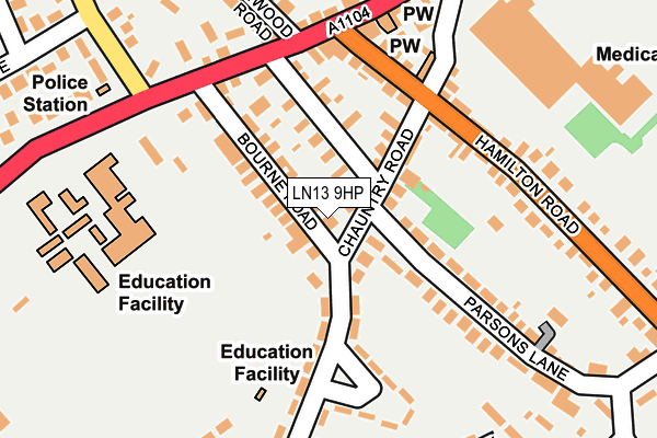 LN13 9HP map - OS OpenMap – Local (Ordnance Survey)