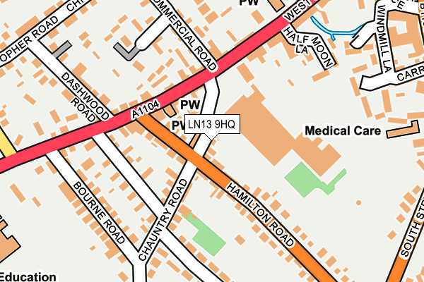 LN13 9HQ map - OS OpenMap – Local (Ordnance Survey)