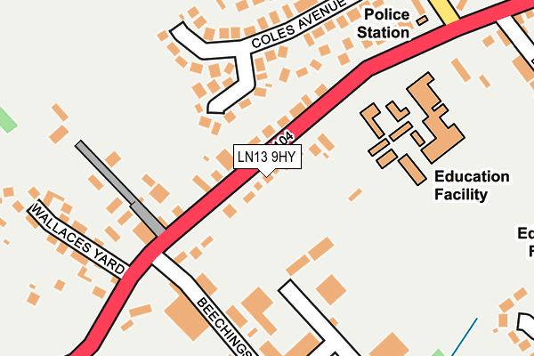 LN13 9HY map - OS OpenMap – Local (Ordnance Survey)