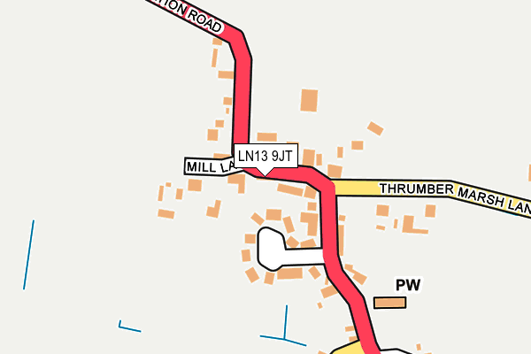 LN13 9JT map - OS OpenMap – Local (Ordnance Survey)