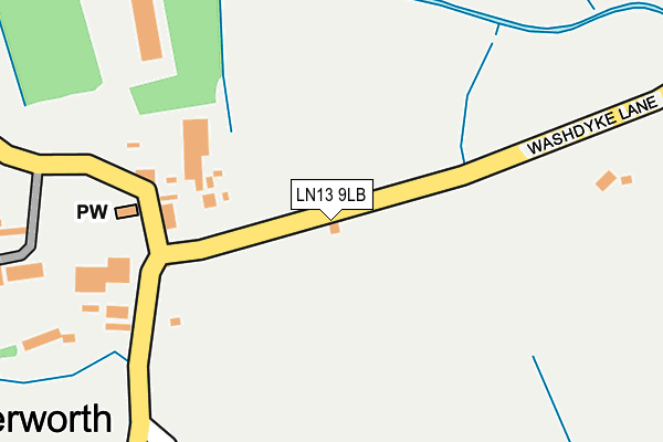 LN13 9LB map - OS OpenMap – Local (Ordnance Survey)