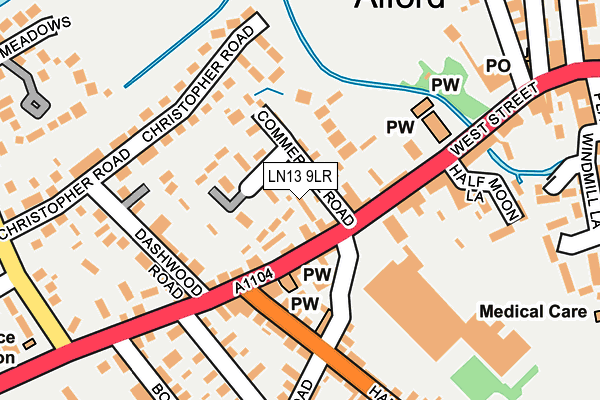 LN13 9LR map - OS OpenMap – Local (Ordnance Survey)