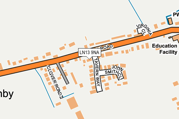 LN13 9NA map - OS OpenMap – Local (Ordnance Survey)