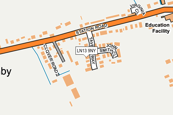 LN13 9NY map - OS OpenMap – Local (Ordnance Survey)