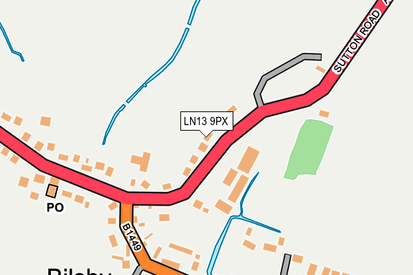 LN13 9PX map - OS OpenMap – Local (Ordnance Survey)