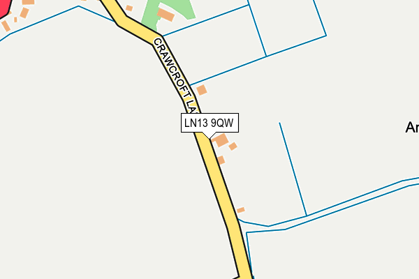LN13 9QW map - OS OpenMap – Local (Ordnance Survey)