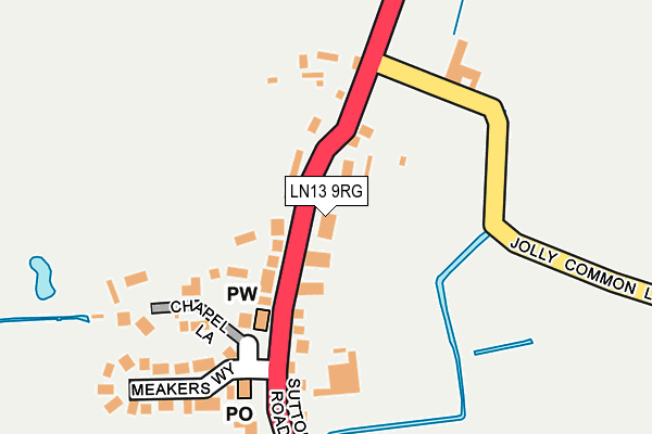 LN13 9RG map - OS OpenMap – Local (Ordnance Survey)