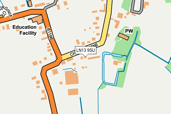 LN13 9SU map - OS OpenMap – Local (Ordnance Survey)