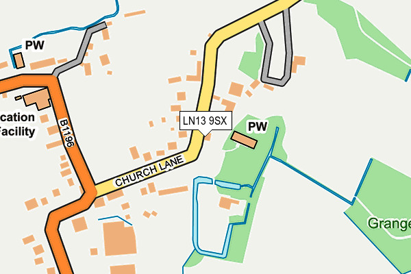 LN13 9SX map - OS OpenMap – Local (Ordnance Survey)