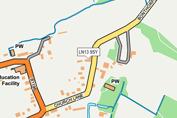 LN13 9SY map - OS OpenMap – Local (Ordnance Survey)