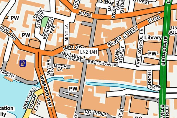 LN2 1AH map - OS OpenMap – Local (Ordnance Survey)
