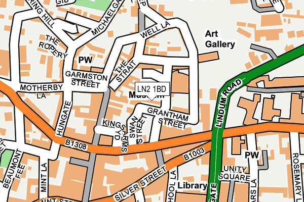 LN2 1BD map - OS OpenMap – Local (Ordnance Survey)
