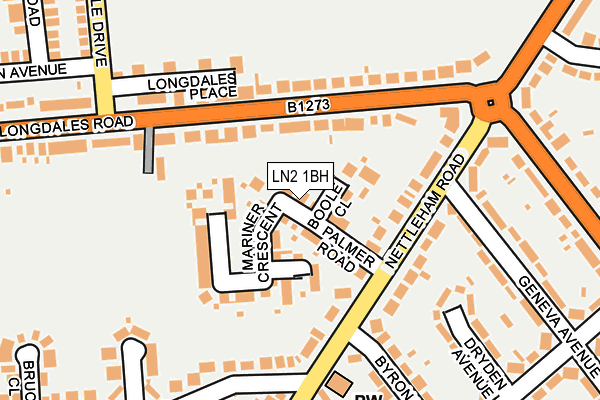 LN2 1BH map - OS OpenMap – Local (Ordnance Survey)