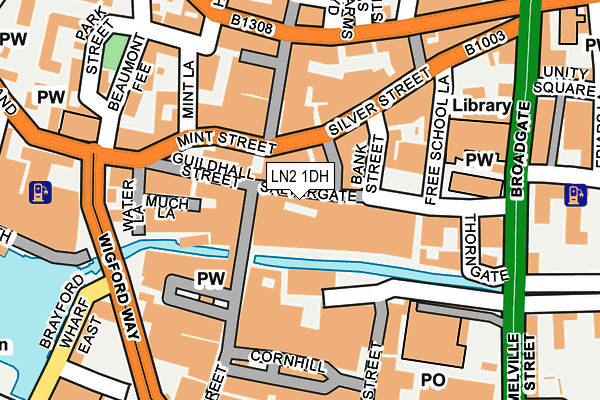 LN2 1DH map - OS OpenMap – Local (Ordnance Survey)