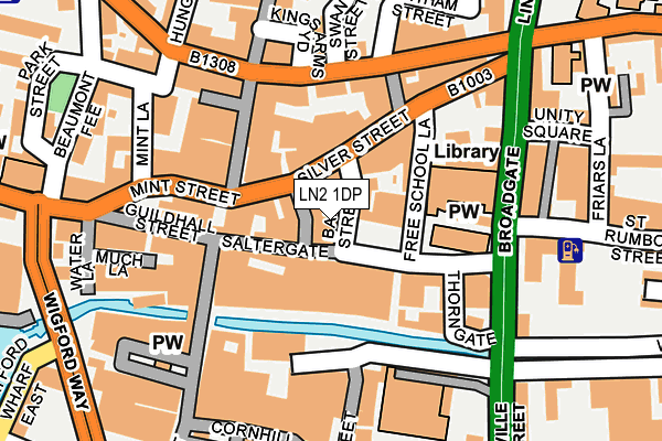 LN2 1DP map - OS OpenMap – Local (Ordnance Survey)