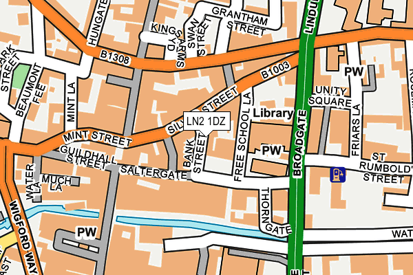 LN2 1DZ map - OS OpenMap – Local (Ordnance Survey)