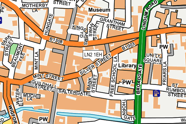 LN2 1EH map - OS OpenMap – Local (Ordnance Survey)
