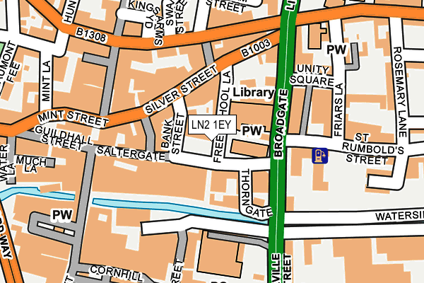 LN2 1EY map - OS OpenMap – Local (Ordnance Survey)