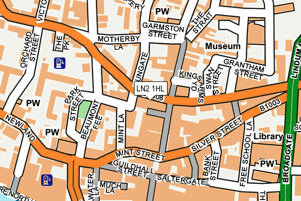 LN2 1HL map - OS OpenMap – Local (Ordnance Survey)