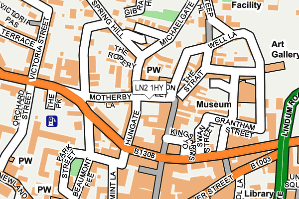 LN2 1HY map - OS OpenMap – Local (Ordnance Survey)