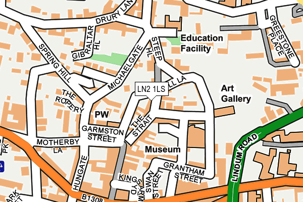 LN2 1LS map - OS OpenMap – Local (Ordnance Survey)