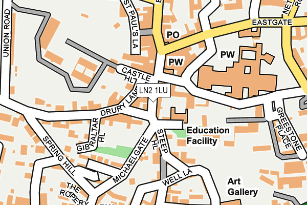 LN2 1LU map - OS OpenMap – Local (Ordnance Survey)