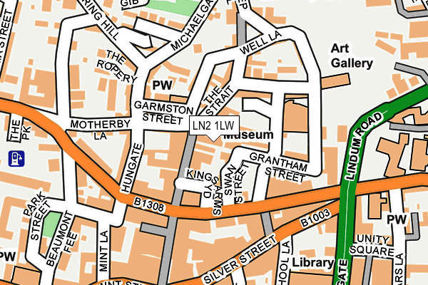 LN2 1LW map - OS OpenMap – Local (Ordnance Survey)
