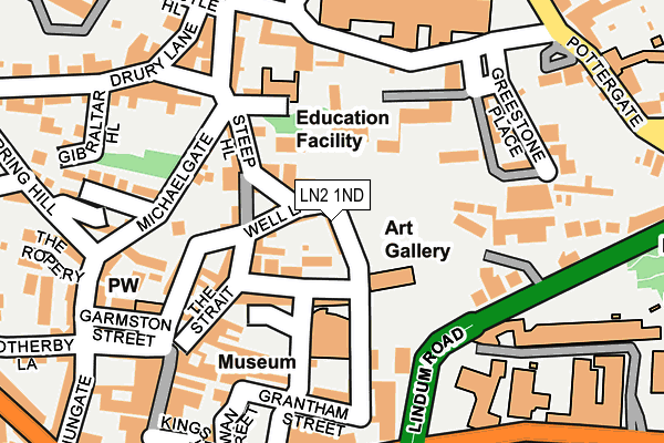 LN2 1ND map - OS OpenMap – Local (Ordnance Survey)