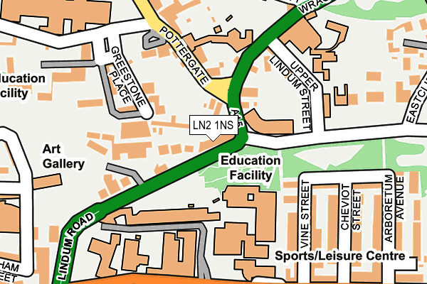 LN2 1NS map - OS OpenMap – Local (Ordnance Survey)