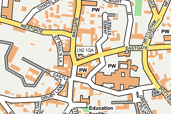 LN2 1QA map - OS OpenMap – Local (Ordnance Survey)