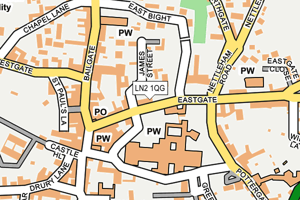LN2 1QG map - OS OpenMap – Local (Ordnance Survey)