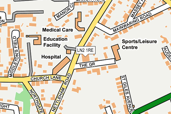 Map of THE LODGE (NETTLEHAM ROAD) MANAGEMENT COMPANY LIMITED at local scale