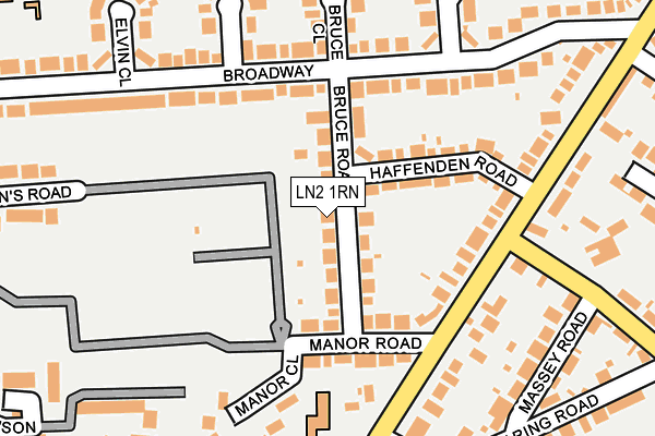 LN2 1RN map - OS OpenMap – Local (Ordnance Survey)