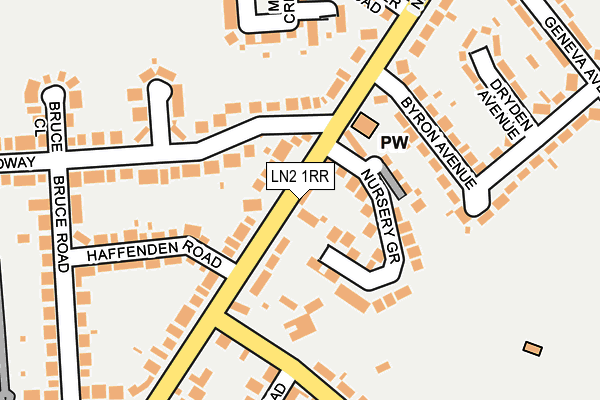 LN2 1RR map - OS OpenMap – Local (Ordnance Survey)
