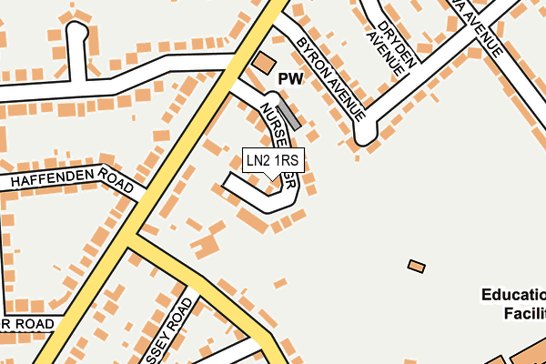 LN2 1RS map - OS OpenMap – Local (Ordnance Survey)