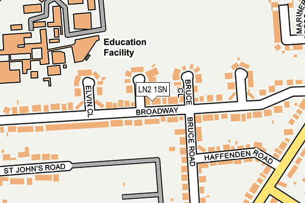 LN2 1SN map - OS OpenMap – Local (Ordnance Survey)