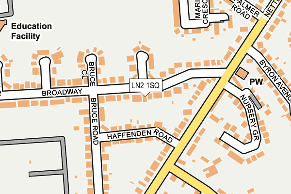 LN2 1SQ map - OS OpenMap – Local (Ordnance Survey)